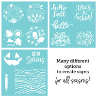 Seasonal Signs (3pc) - Coordinating Stencil