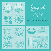 Seasonal Signs (3pc) - Coordinating Stencil