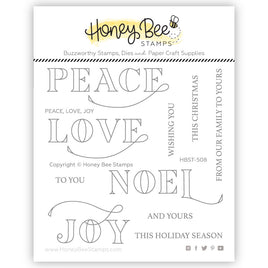 Peace, Love, Joy - Clear Stamp