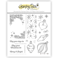 Christmas Lights Vintage Gift Card Box Add-On -   Clear Stamp