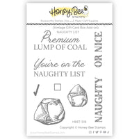 Naughty List Vintage Gift Card Box Add-On - Clear Stamp