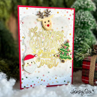 Christmas Calories Rubber Cling Background Stamp Set