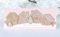 Peppermint Village Rubber Cling Stamp Set