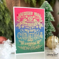 Very Merry Christmas Rubber Cling Background Stamp