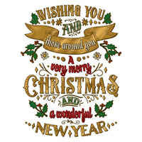 Very Merry Christmas Rubber Cling Background Stamp