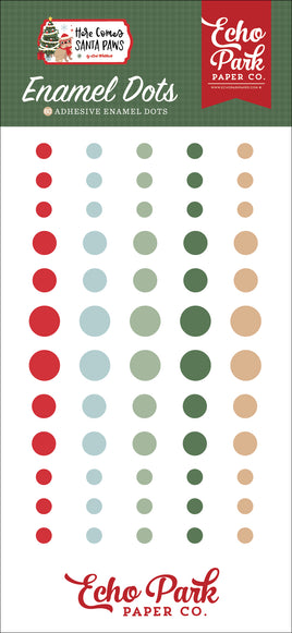 Here Comes Santa Paws Enamel Dots