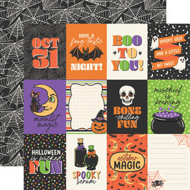 3x4 Journaling Cards - Echo Park Halloween Parade Cardstock 12"X12"