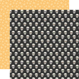 Bone Chilling Faces - Echo Park Halloween Parade Cardstock 12"X12"
