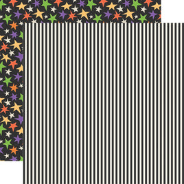 Spooky Stripes - Echo Park Halloween Parade Cardstock 12"X12"