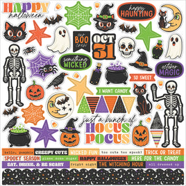 Halloween Parade - Echo Park Elements Cardstock Stickers 12"X12"