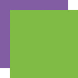 Green / Purple - Echo Park Halloween Parade Cardstock 12"X12"