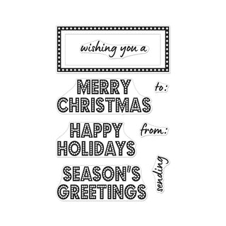 HA + RT Holiday Marquee Messages - Clear Stamp