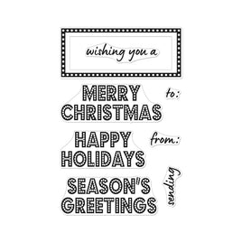 HA + RT Holiday Marquee Messages - Clear Stamp