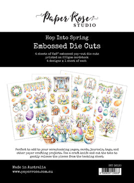 Hop Into Spring 6 x 8" Embossed Die Cuts 36130