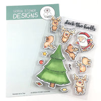Reindeer and a Tree 4x6 Clear Stamp Set
