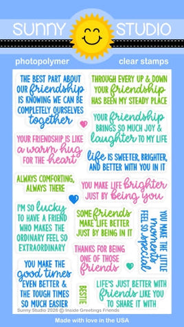 Inside Greetings Friends Stamp