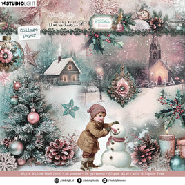 JMA Collage Paper Pad Backgrounds & Elements Christmas Blush 36 Sheets