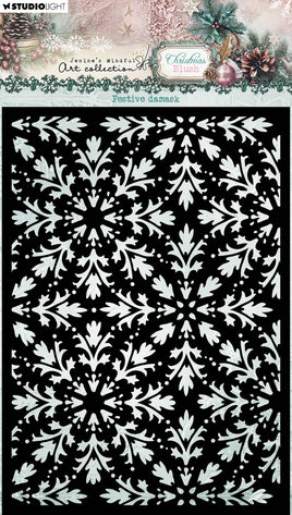 JMA Mask Festive Damask Christmas Blush 1 Piece