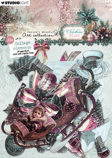 JMA Paper Elements 35 Collage Elements Christmas Blush 35 Pieces