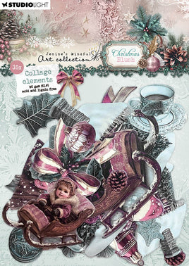 JMA Paper Elements 35 Collage Elements Christmas Blush 35 Pieces