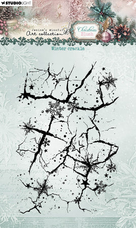 JMA Clear Stamp Winter Crackle Christmas Blush 1 Piece