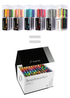 Brushmarker PRO Mega Box PLUS, 72 Colors (Including Neon) + 3 Blenders
