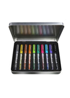DecoBrush Metallic Marker Set, 10 Colors (Metal Box)
