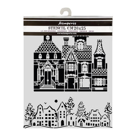 Christmas House - Cut Laser Stencil