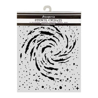 Cut Laser Stencil For Art And Craft cm 20x25 - Cosmos Swirling Nebula