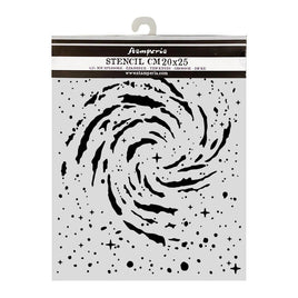 Cut Laser Stencil For Art And Craft cm 20x25 - Cosmos Swirling Nebula