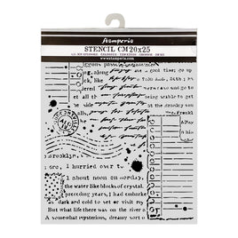 Cozy Family Letters - Cut Laser Stencil 20x25cm