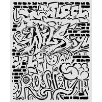 Cut Laser Stencil For Art And Craft cm 20x25 - Furry Friends 2 Graffiti