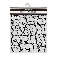 Cut Laser Stencil For Art And Craft cm 20x25 - Furry Friends 2 Pop Art Pattern