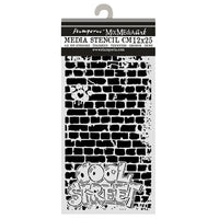 Cut Laser Stencil For Art And Craft cm 12x25 - Furry Friends 2 Cool Street Bricks