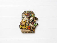 Cut Laser Stencil For Art And Craft cm 12x25 - Furry Friends 2 Cool Street Bricks