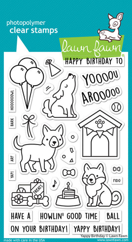 Yappy Birthday - Lawn Fawn Clear Stamp