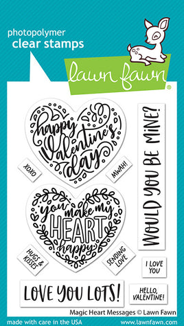 Magic Heart Messages - Lawn Fawn Stamp
