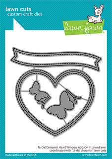 Ta-Da! Diorama! Heart Window Add-On - Lawn Fawn Die