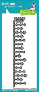 Little Heart Strings Border - Lawn Fawn Die