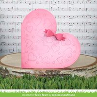 Heart Pouch Dotted Hearts Add-On - Lawn Fawn Die