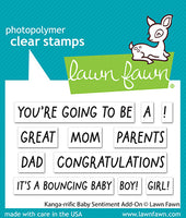 Kanga-rrific Baby Sentiment Add-On - Clear Stamp