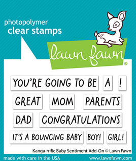Kanga-rrific Baby Sentiment Add-On - Clear Stamp