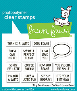 Tiny Sentiments: Coffee - Clear Stamp