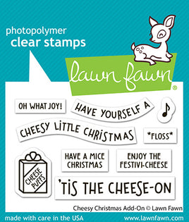 Cheesy Christmas Add-On - Clear Stamp