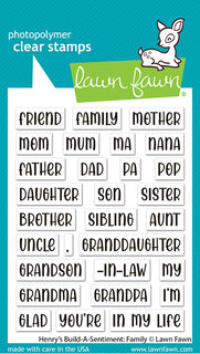 Henry's Build-a-Sentiment: Family - Clear Stamp