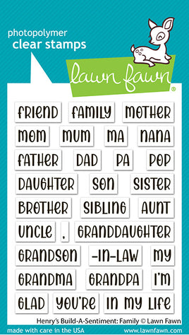 Henry's Build-a-Sentiment: Family - Clear Stamp