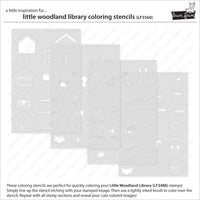 Little Woodland Library - Coloring Stencil