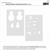 Frosty Family - Coloring Stencil