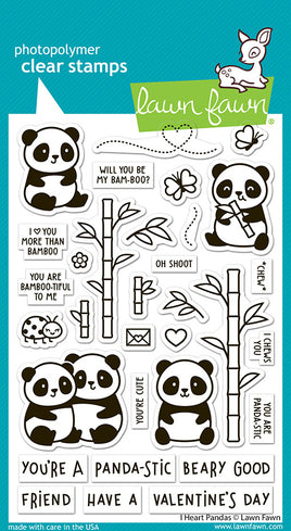 I Heart Pandas - Clear Stamp