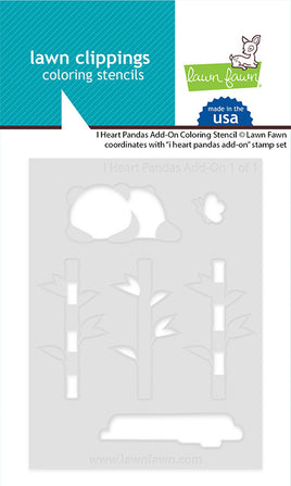 I Heart Pandas Add-On - Coloring Stencil